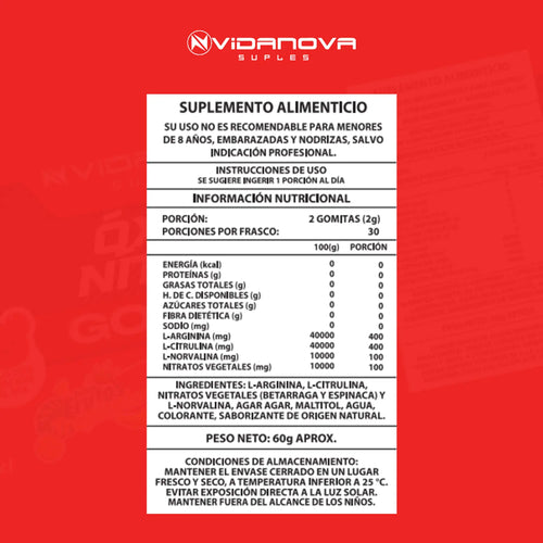 60 GOMITAS OXIDO NITRICO 1000mg